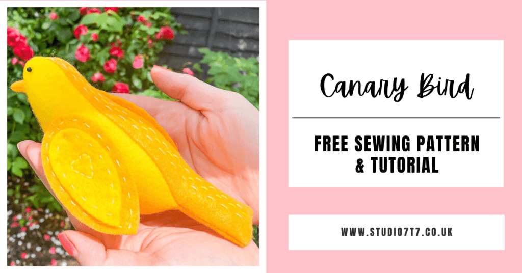 Canary bird free sewing tutorial and pattern featured image