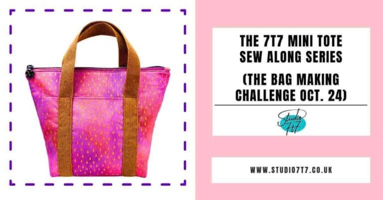 the 7t7 mini tote sewalong challenge from studio 7t7. A free bag making challenge held online in 2024