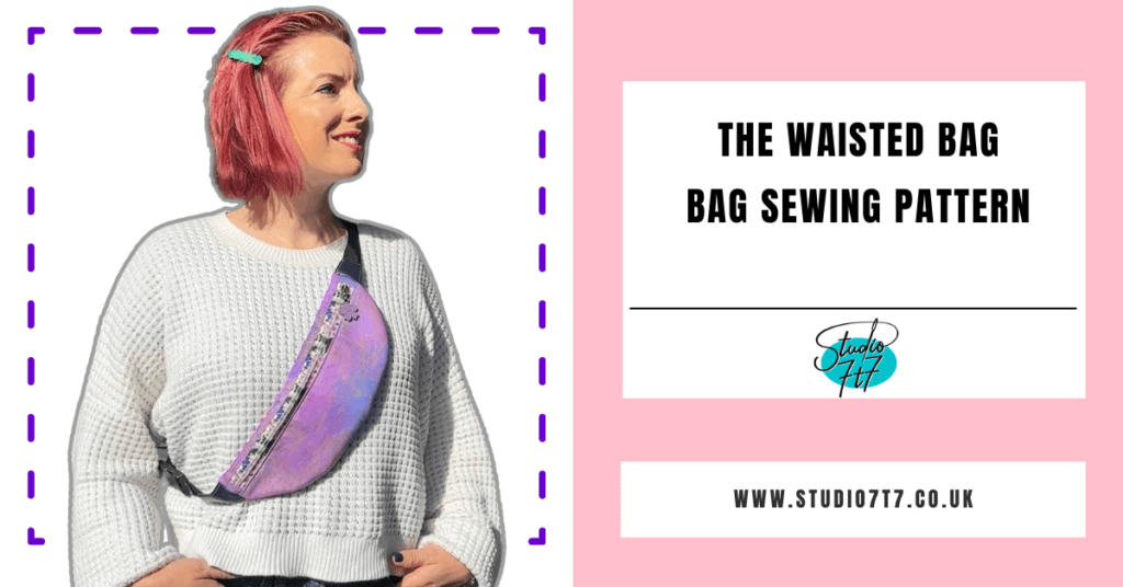 the waisted bag sewing pattern featured image.